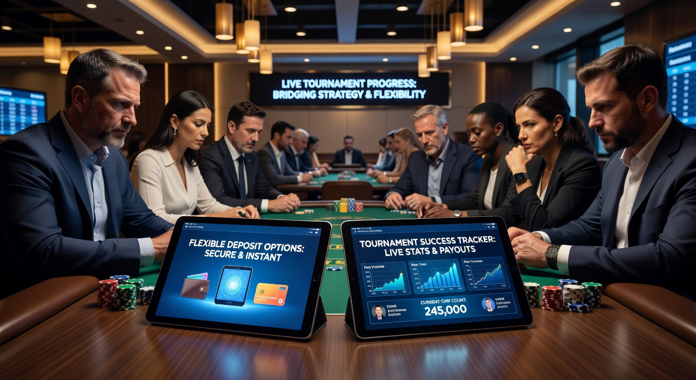 Tablets mit Live-Poker-Oberflächen und flexiblen Einzahlungsoptionen in Turnierumgebungen