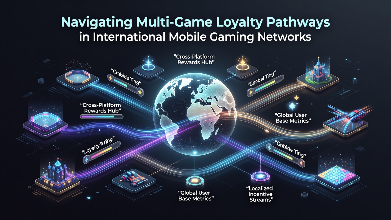 Spieler navigieren durch Loyalty-Stufen in einem mobilen Multi-Game-Netzwerk auf einem Smartphone