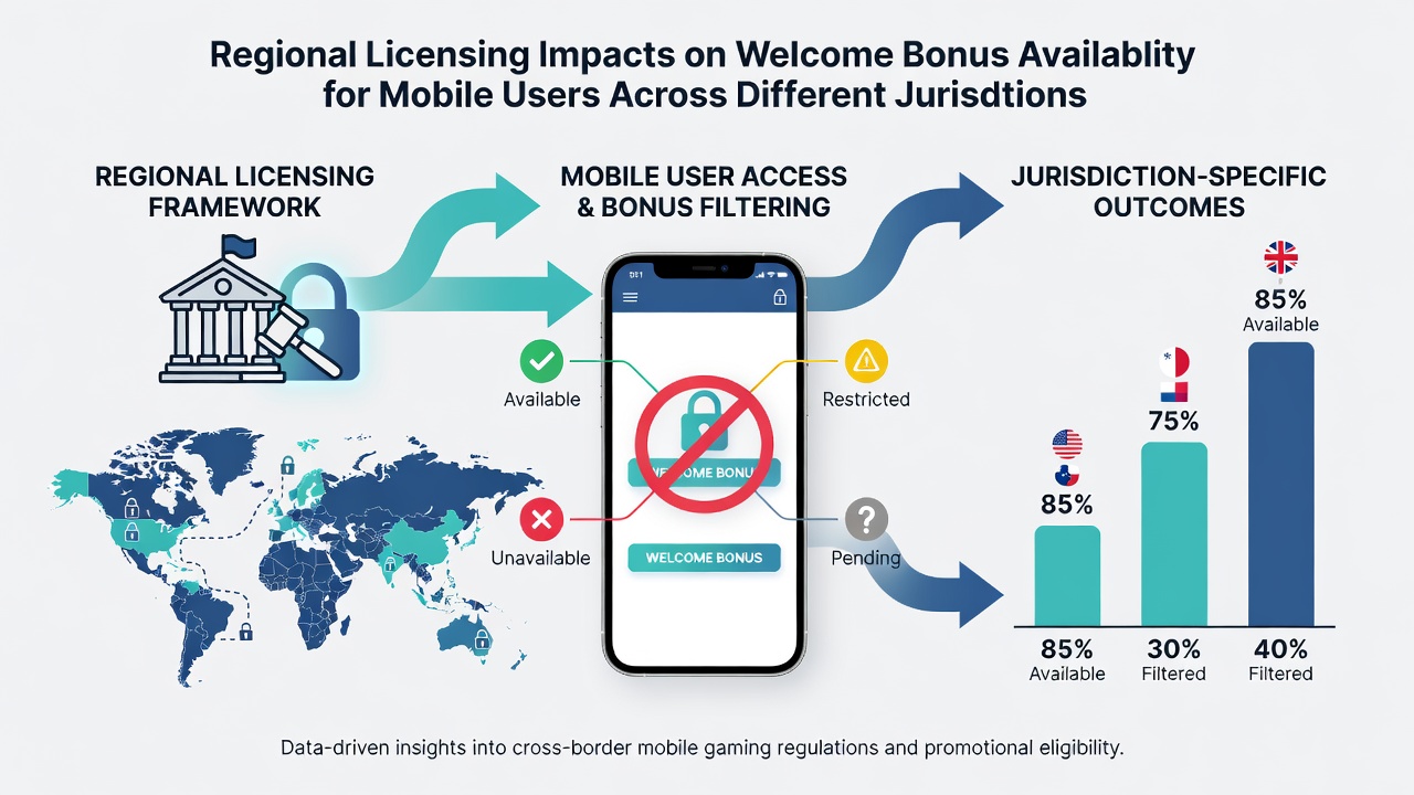 Smartphone mit Casino-App und regionalen Bonusbeschränkungen