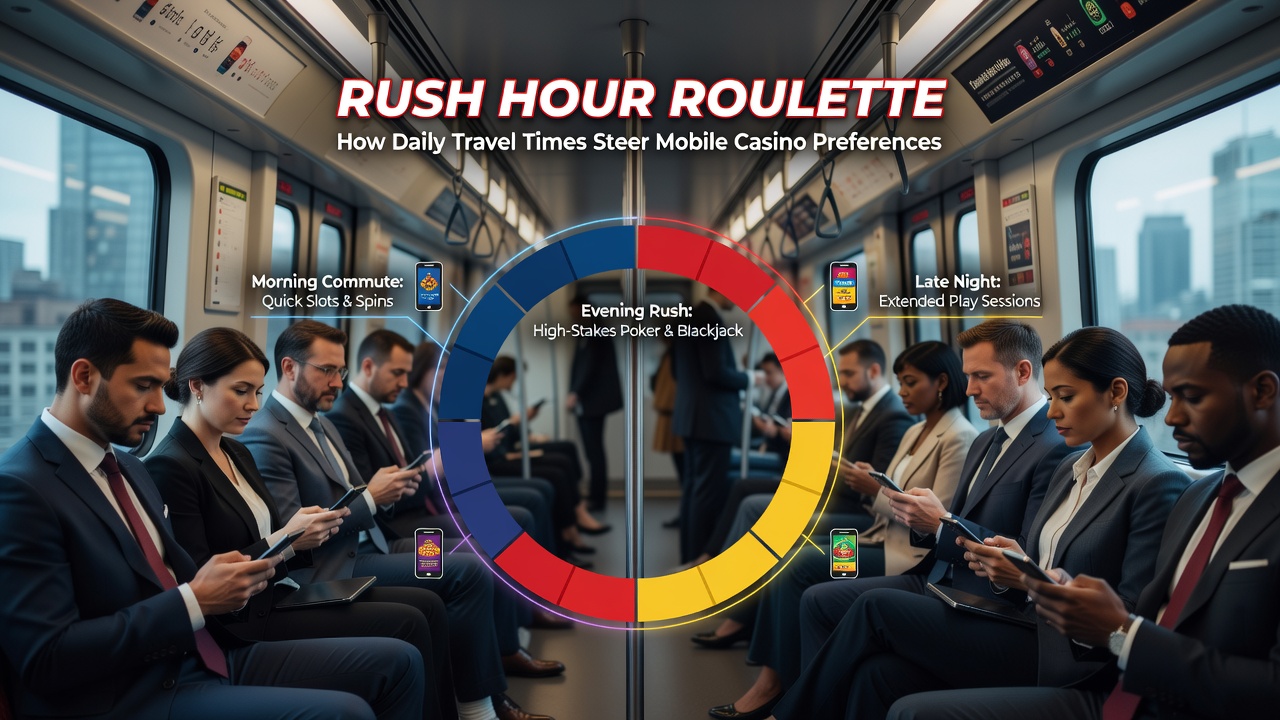 Mobile Roulette-Session während einer Zugfahrt in der Rush Hour